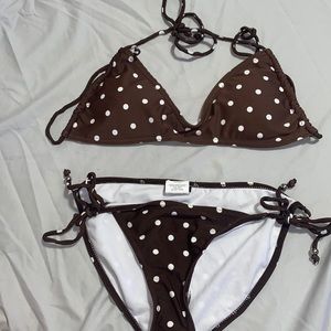 Polkadotted bathing suit